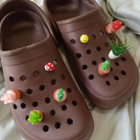 Succulent shoe charm garden houseplants mushroom cactus violet - Picture 10 of 12